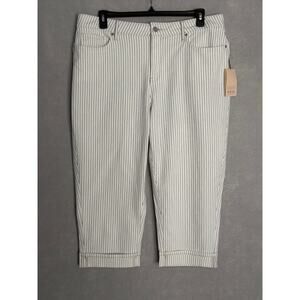 NYDJ Marilyn Crop Pants Stripe Lift/Tuck Technology Women's 20W NEW